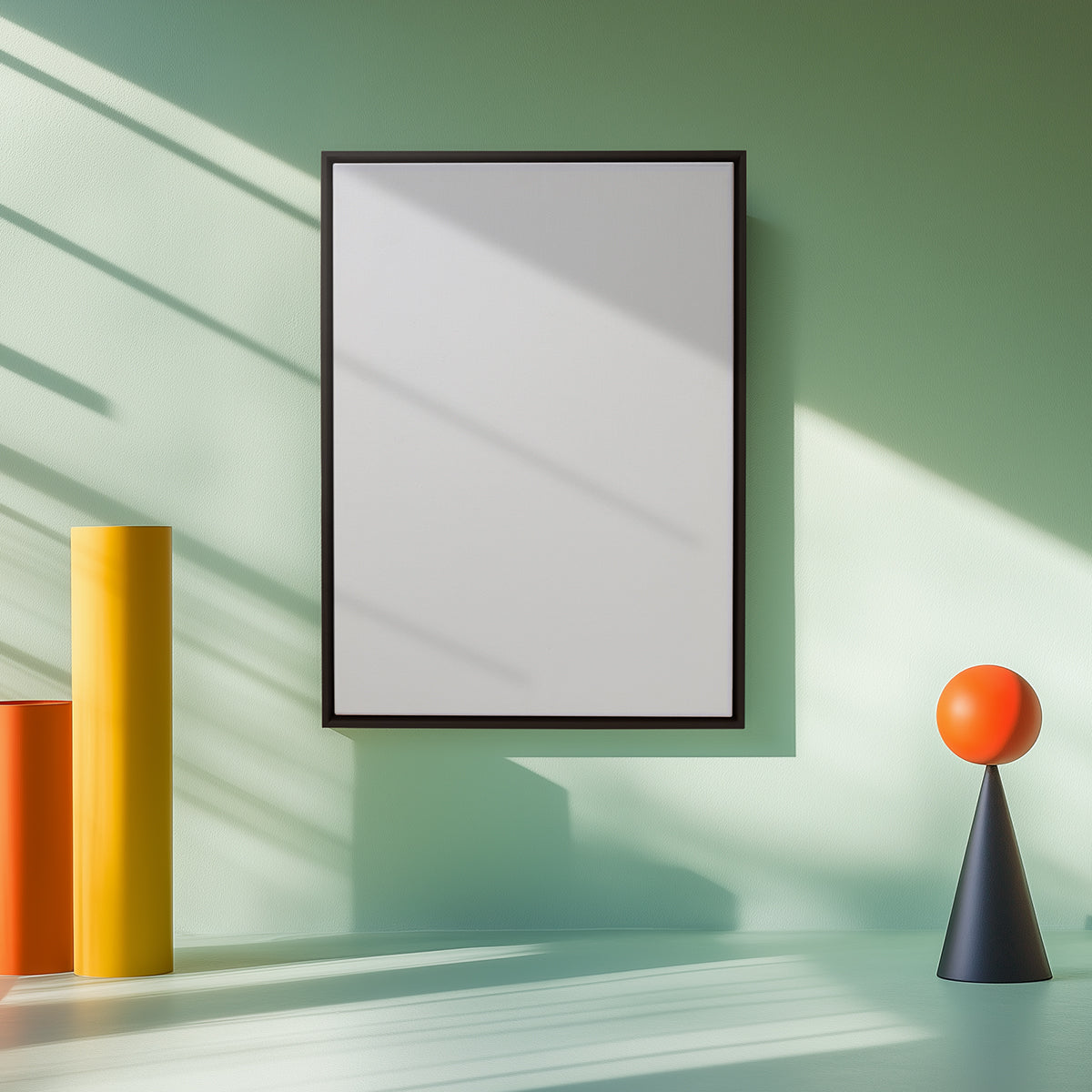 Stretched Blank Canvas in Float Frame